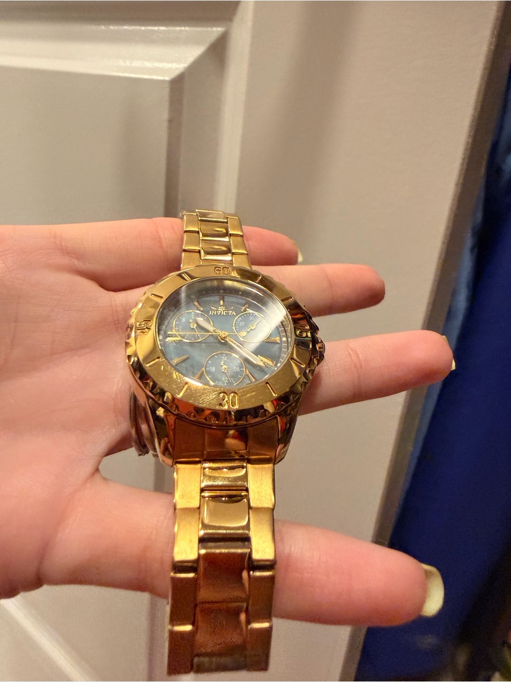 Invicta Gold-Tone Women’s Chronograph Watch with Mother-of-Pearl Dial - Picture 7 of 15